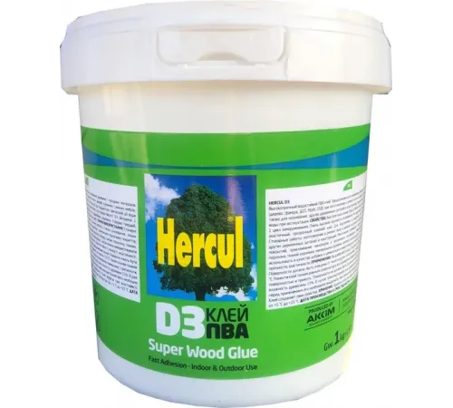 Klej PVA D3 HERCUL 1kg Klej PVA D3 HERCUL 1kg