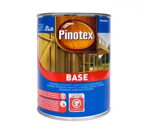 Pinotex Base - грунтовочный состав для древесины, бесцветный, 1 л.