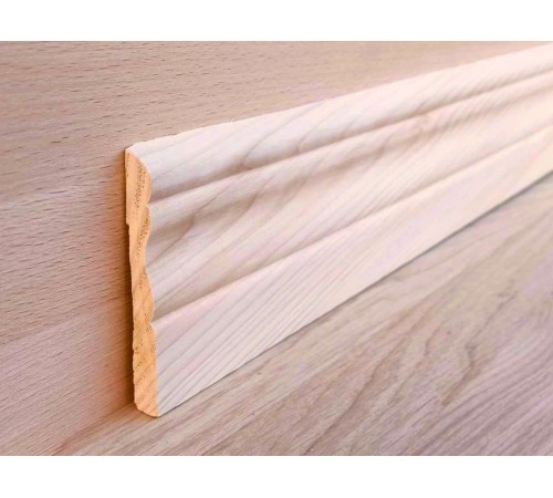 Skirting board 90mm shaped spruce wood Skirting board 90mm shaped spruce wood