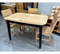 Drop Black Extendable Dining Table for Living Room or Kitchen