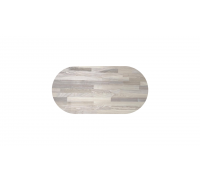Oval tabletop 20x1300x2400 mm made of sanded ash, fused, unpainted