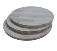 Round 20mm sanded ash tabletop, 600mm in diameter, finger-jointed, unpainted