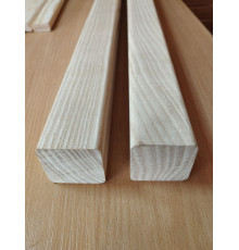 Solid balusters made of ash and pine, 40x40x1200 mm