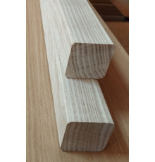Solid balusters made of ash and pine, 40x40x1100 mm