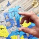 Патріотичний дерев'яний пазл Карта України жовто-блакитна XXL