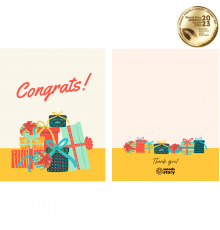 Подарочная открытка "Congrats"
