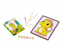A4-size painting-by-numbers kit "Dinosaur"