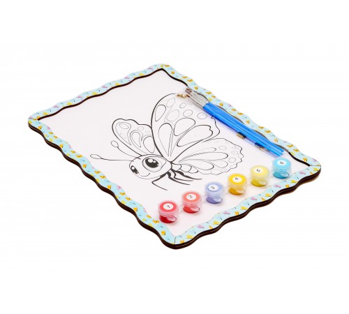Zestaw do malowania po numerach "Motyl" w formacie A4 Zestaw do malowania po numerach "Motyl" w formacie A4