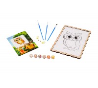 A4-size painting-by-numbers kit "Owl"