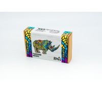 Wooden puzzle "Rare Rhinoceros"
