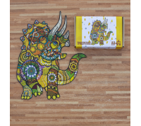 Wooden puzzle "Triceratops"