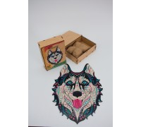 Wooden Puzzle "Snow Husky"