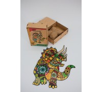 Wooden puzzle "Triceratops"