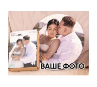 Ein personalisiertes A3-Holzpuzzle mit Ihrem Foto, Design, Logo, Ihrer Marke oder Ihrem Aufdruck (Kreis in Holzverpackung)