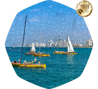 Tel Aviv L-förmiges Holzpuzzle