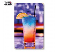 Дерев'яний Постер “Blue Orange Coctail”