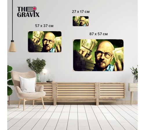 Деревянный постер "Breaking Bad - деньги" Деревянный постер "Breaking Bad - деньги"