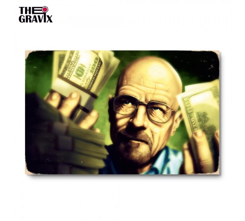 Деревянный постер "Breaking Bad - деньги" Деревянный постер "Breaking Bad - деньги"