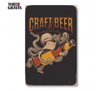 Дерев'яний Постер "Craft Beer Octopus"