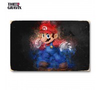 Wooden poster "Mario"