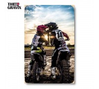 Holzposter „Moto Kiss“