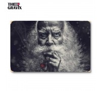 Wooden Poster "Man with a Pipe"