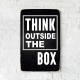 Деревянный постер "Think Outside The Box"