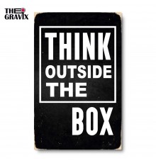 Дерев'яний Постер "Think Outside The Box"