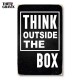 Деревянный постер "Think Outside The Box"