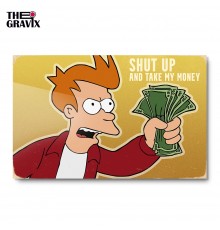 Дерев'яний Постер "Simpsons - Shut Up and Take My Money"