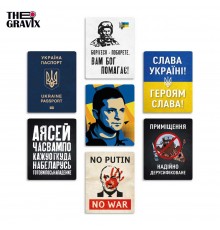 Дерев'яні Магніті “Слава Україні” 7 шт