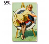 Дерев'яний Постер “Pin Up В Яблучко”