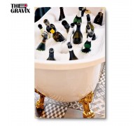 Wooden Poster "Bath with Alcohol"