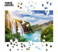 Holzpuzzle „Wasserfall in den Bergen“