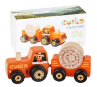 Деревянная игрушка "Трактор" с магнитным креплением