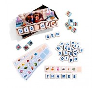Wooden educational game for children "Rebus" in English