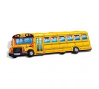 Drewniana układanka dwuwarstwowa "Autobus szkolny", 47 x 16 cm