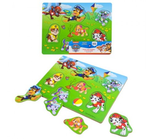 Деревянная игрушка KidsHits Щенячий патруль пазлы-вкладыши 30*22*1,5 см Деревянная игрушка KidsHits Щенячий патруль пазлы-вкладыши 30*22*1,5 см