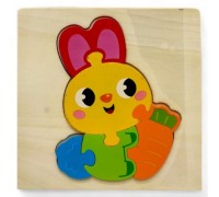 Holzpuzzle-Einlage "Hase" (15x15 cm)
