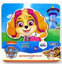 Деревʼяна іграшка (пазли-вкладиші) "Щенячий патруль. Скай" (15х15 см)