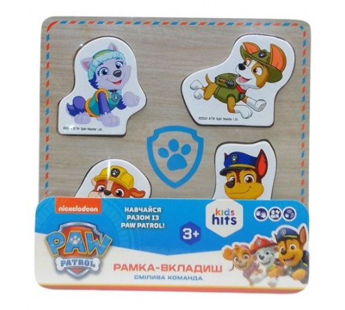 Деревʼяна іграшка KidsHits Щенячий патруль Paw Patrol рамка-вкладиш Деревʼяна іграшка KidsHits Щенячий патруль Paw Patrol рамка-вкладиш