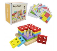 Holzspielzeug-Sortierer mit geometrischen Formen