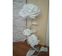 Floor lamp made of isolon "Rose" white.