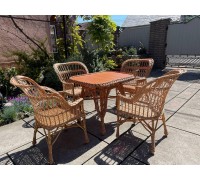 4 armchairs X. 1+ table "Scythe" 1m
