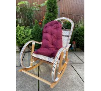 Rocking chair "Rattan" with white inserts.