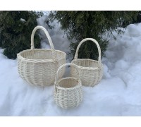 A set of baskets "Bolerka" white