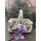 Корзина пасхальная отбеленная Голендер с украшением 35*23*15