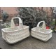 Корзина пасхальная отбеленная Голендер с украшением 20*15*11