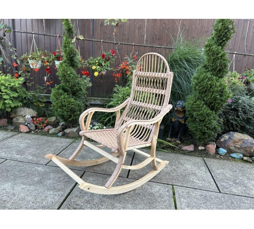 Кресло-качалка плетеная из лозы "Разборная" какао Кресло-качалка плетеная из лозы "Разборная" какао