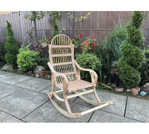 Кресло-качалка плетеная из лозы "Разборная" какао Кресло-качалка плетеная из лозы "Разборная" какао